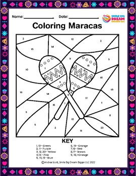 Preview of PreK- 1st Hispanic Heritage Month Craft | Maracas Craft & Coloring