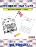 PreK-2nd Grade President's Day White House Essay Writing a