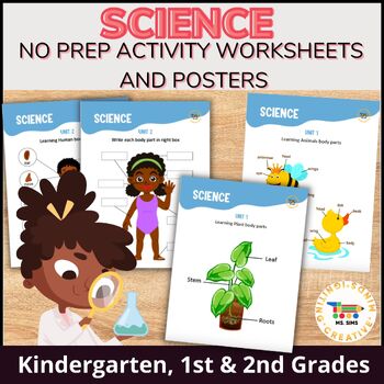 Preview of K-2 No Prep Science Activity Worksheet & Posters Pack