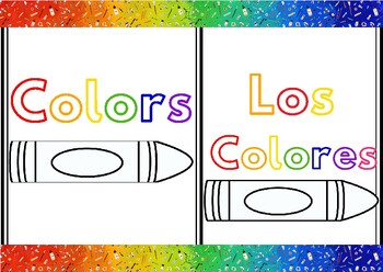 Preview of PreK-5th Back to SchoolEnglish/Spanish Color Word Posters  Color Word Flashcards