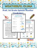 PreK-1st Grade Spring English/Spanish Weather Unit|Tracing