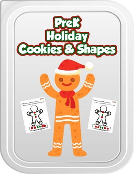 Preview of PreK Build a Gingerbread Man with Shapes & Patterns: Holiday Cookies Design
