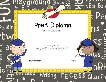 prek diploma by karen sapp teachers pay teachers