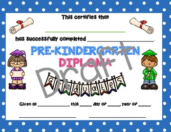 Preview of Prekindergarten Diploma