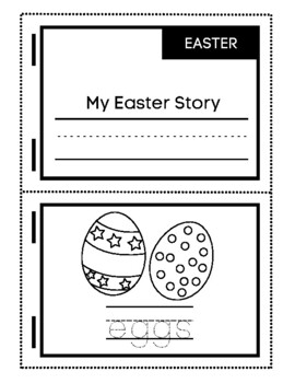 Preview of PreK Easter Vocabulary Workbook Tracing and & Fine Motor Book