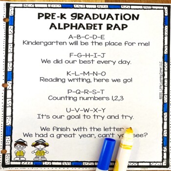 PreK Graduation Alphabet Rap by Little Learning Corner | TPT