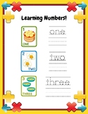 PreK, K, 1rst Grade "Learning 1-5 Numbers" Counting and Pr