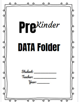 Preview of PreK/Kinder of  Data Folder Inserts (ENGLISH/SPANISH)