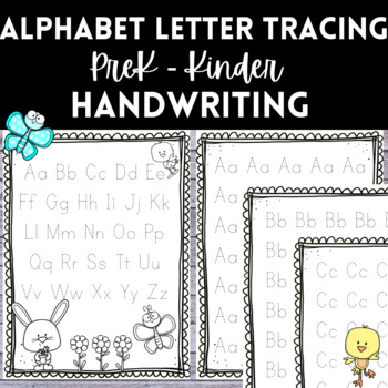 PreK Kindergarten Alphabet Tracing Sheets by Anh Huynh | TPT