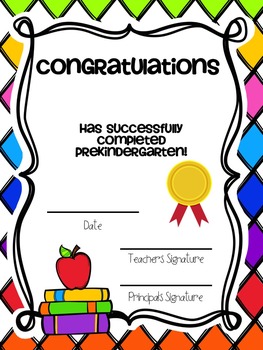 PreK Kindergarten Promotion Certificates: Portrait by Already Dunn