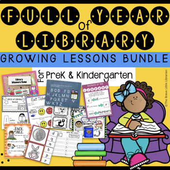 Preview of PreK - Kindergarten Year of Library Lessons *GROWING BUNDLE