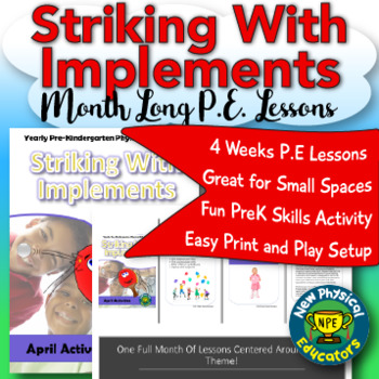 Preview of PreK Physical Education Striking Unit
