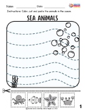 PreK Sea Animals Under the Sea Fine Motor| Art and Craft C