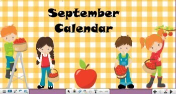 Preview of PreK September Calendar for Clear Touch Panel