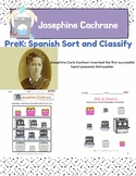 PreK Spanish Big & Small Sorting Activity Women Inventors 