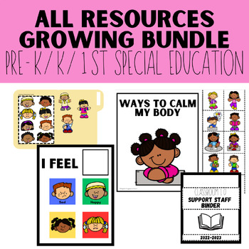 Preview of PreK Special Education Bundle - GROWING, All Resources in TPT Store!