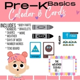 PreK and Kindergarten Basics Calendar and Cards
