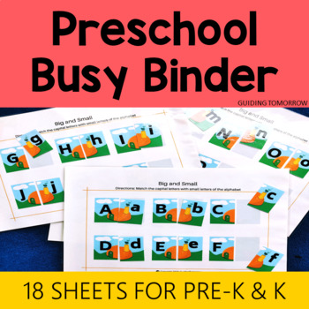 Learning Folder and Busy Binder for Preschool and Kindergarten | TPT