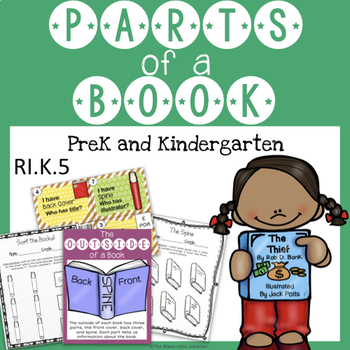 Preview of Parts of a Book - PreK and Kindergarten