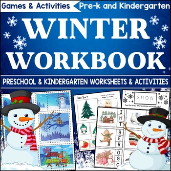 PreK and Kindergarten Winter Workbook {Games & Activities}. | TPT