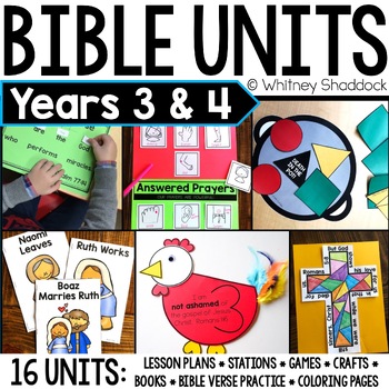 Preview of Kindergarten & Preschool Bible Lessons: Sunday School Christian Education BUNDLE