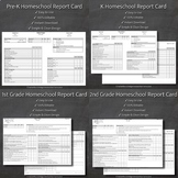 PreK to 12th Grade Homeschool Report Cards