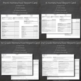 PreK to 6th Grade Homeschool Report Cards