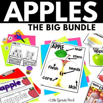 Preview of Apple Activities for Preschool, PreK and Kindergarten | THE BIG BUNDLE