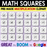 PreMade MULTIPLICATION MATH SQUARES Clipart