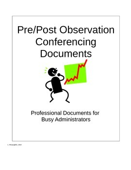 Preview of Pre/Post Observation Conferencing Documents for Administrators