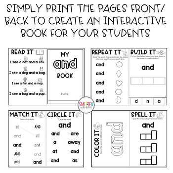 preprimer dolch sight word activity books printable worksheets distance learning