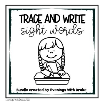 Preview of PrePrimer Primer 1st 2nd 3rd Grade Sight Word Trace and Write Practice Bundle