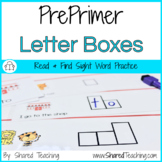 PrePrimer Sight Word Letter Boxes
