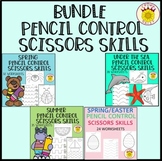 Pencil Control and Scissors Skills Printable Worksheets Bundle