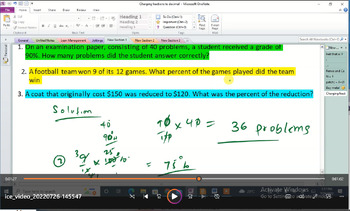 Preview of Prealgebra_Percentage Video Tutorial, Practice Question and Quiz