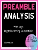 Preamble Analysis Packet - Key included - Digital learning