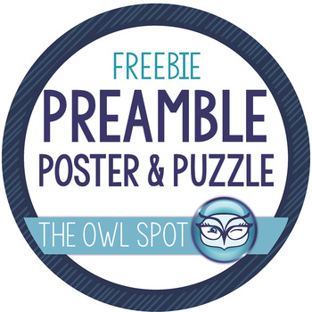 Preview of Preamble Poster and Puzzle