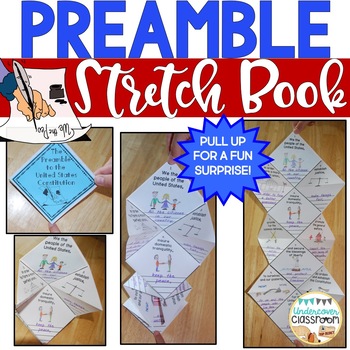 Preview of Preamble Stretch Book | Constitution Day Activity | Preamble Meaning