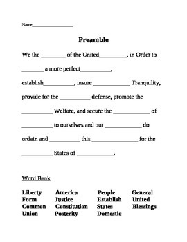 Preview of Preamble Test