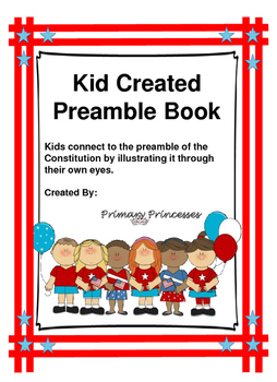Preview of Preamble of the Constitution- Kid Created