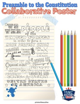 Preview of Preamble to the Constitution Collaborative Poster