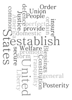 Preview of Preamble to the Constitution - Word Art Poster Prints