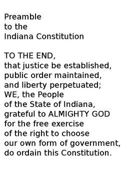 Preview of Preamble to the fourth grade constitution puzzle