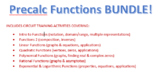 Precalc/College Algebra Functions Bundle