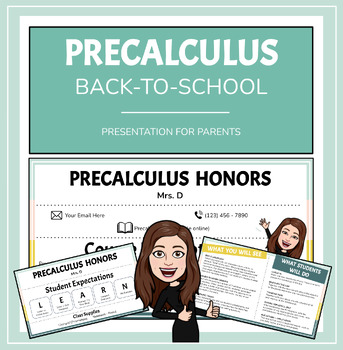 Preview of Precalculus Back to School Night Presentation
