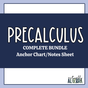 Preview of Precalculus Bundle - Anchor Chart/Notes Sheets
