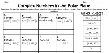 Preview of Precalculus: Complex Numbers and Polar Coordinates