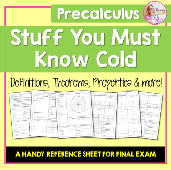 Preview of Precalculus Stuff You Must Know Cold