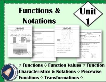 Preview of Precalculus Unit 1 - Functions & Notations
