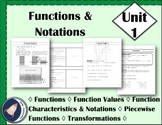 Precalculus Unit 1 - Functions & Notations